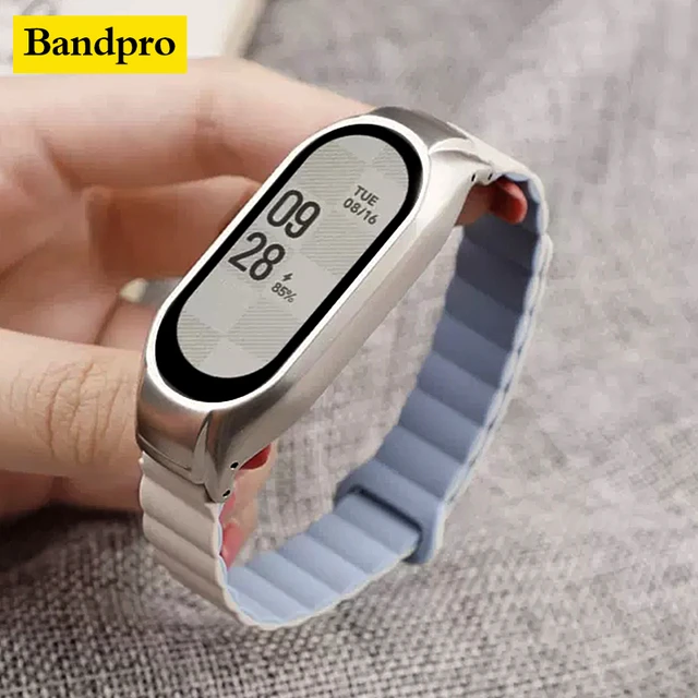 BDIG Correa Compatible para Xiaomi Mi Band 8 Correas Metal Mi Band