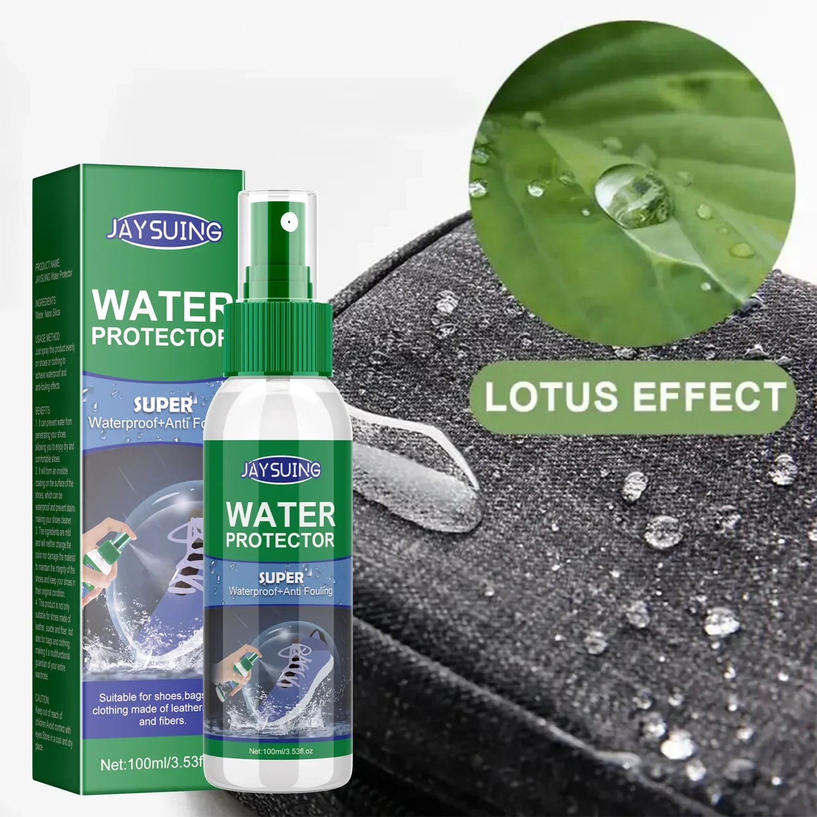 Footwear waterproof spray leather boots hydrophobic cleaning anti-stains and grime odorless portable spray sneakers