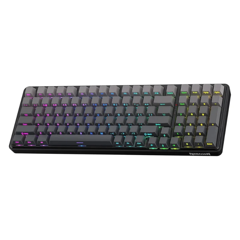 Redragon K744 GB PRO 99 Keys Wireless Gasket RGB Gaming Keyboard, 3-Mode Mechanical Keyboard w/Hot-Swap Socket, Gradient PBT Key
