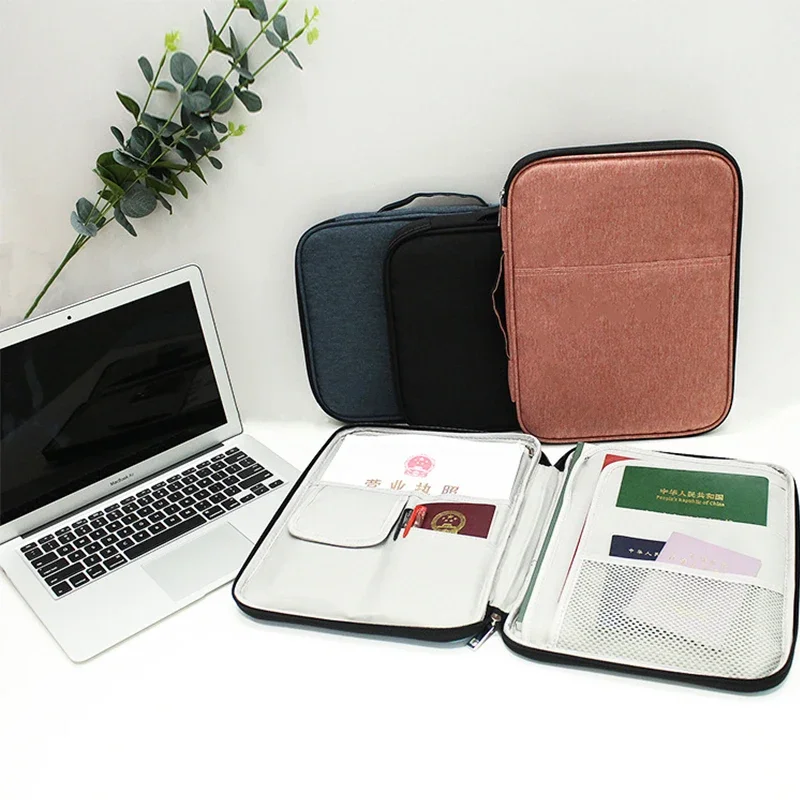 

Document Ticket Portable Bag Waterproof Large Capacity Compartments Files Pocket Office Travel Organizer Storage Bag TIANMI