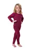 100% Merino Wool Kids Base Layer Set Merino Wool Top and Bottom Thermal Underwear Set Winter Warm Boys Girls Christmas Pajamas 1