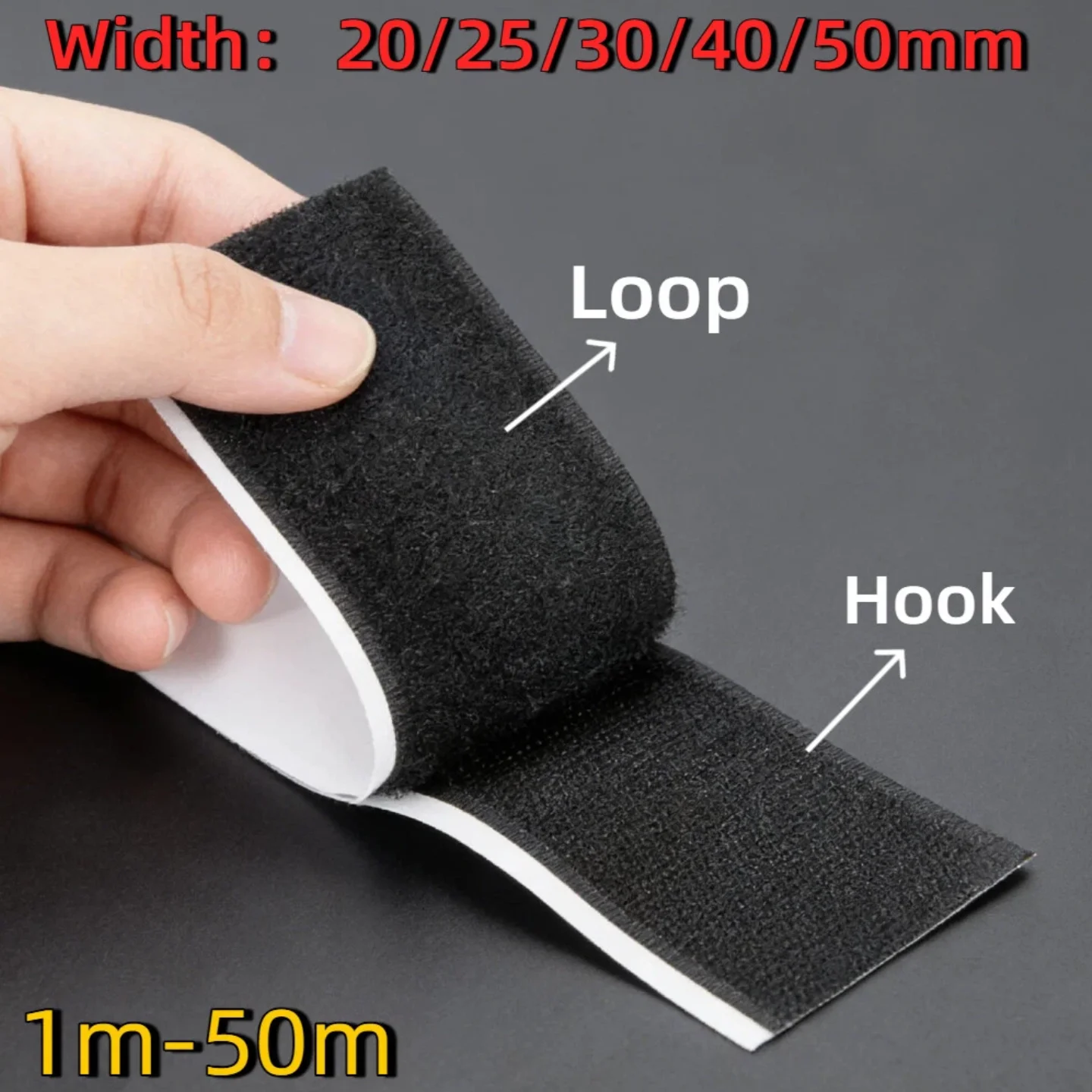 Heavy Duty Self-Adhesive Hook and Loop Fastener Tape