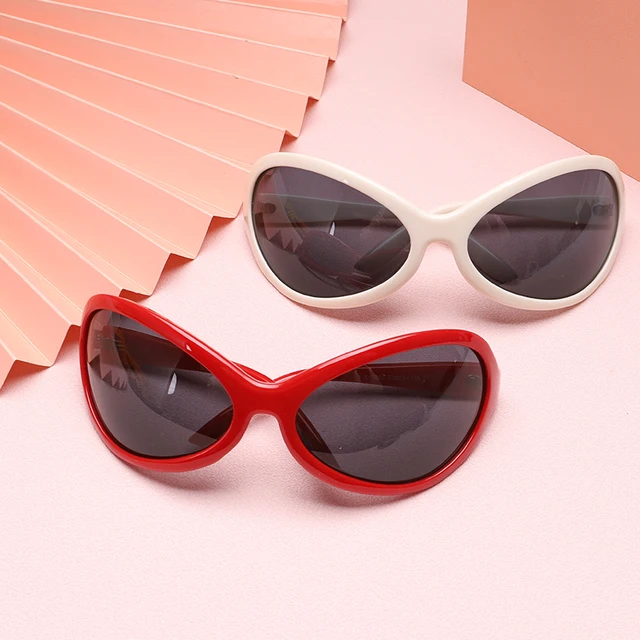Unieke Oversized Punk Zonnebril Y2K Vrouwen Mannen Trends Goggle Sport Zonnebril Dame Luxe Merk Designer Brillen UV400 Shades_voghion.com