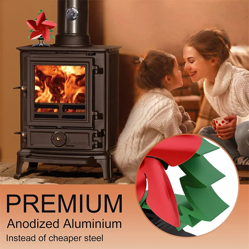 Heat Powered Stove Fan Fireplace Fan Kerosene Stove Heating Wood Stove  Spontaneous Electric Heating Fan Christmas Present Gift _ - AliExpress  Mobile