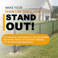 ABDR-1-3/8In X 1-3/8In End Rail T Clamp, Galvanized Steel Chain Link Fence T Clamp, End Rail Clamp for 1-3/8In OD Pipe 4 Pack 1