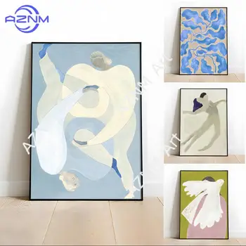 Quadro Moderno Astratto con Uccelli e Fiori, Calligrafia, Arte Murale, Stampa su Tela HD, Poster, Stampe, Decorazione per Casa e Camera da Letto, Regalo