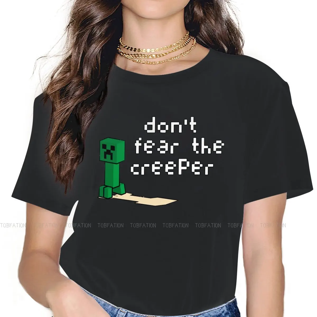 

Don't Fear The Creeper Game Hip Hop TShirt Terraria Printing 4XL T Shirt Female Tee Unique Gift Idea