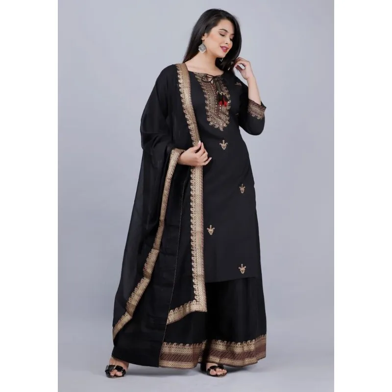  ÷ Űź ̳, Salwar Ʈ Kurti Palazzo & Dupatta Ƽ ǽ