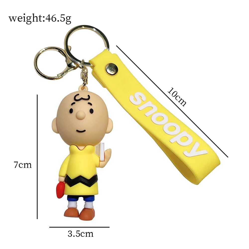 Anime Snoopy Charlie brelok lalki z kreskówek torba wisiorek Pvc brelok do kluczyków do samochodu dekoracja na klucze pierścionek akcesoria dla pary prezent urodzinowy