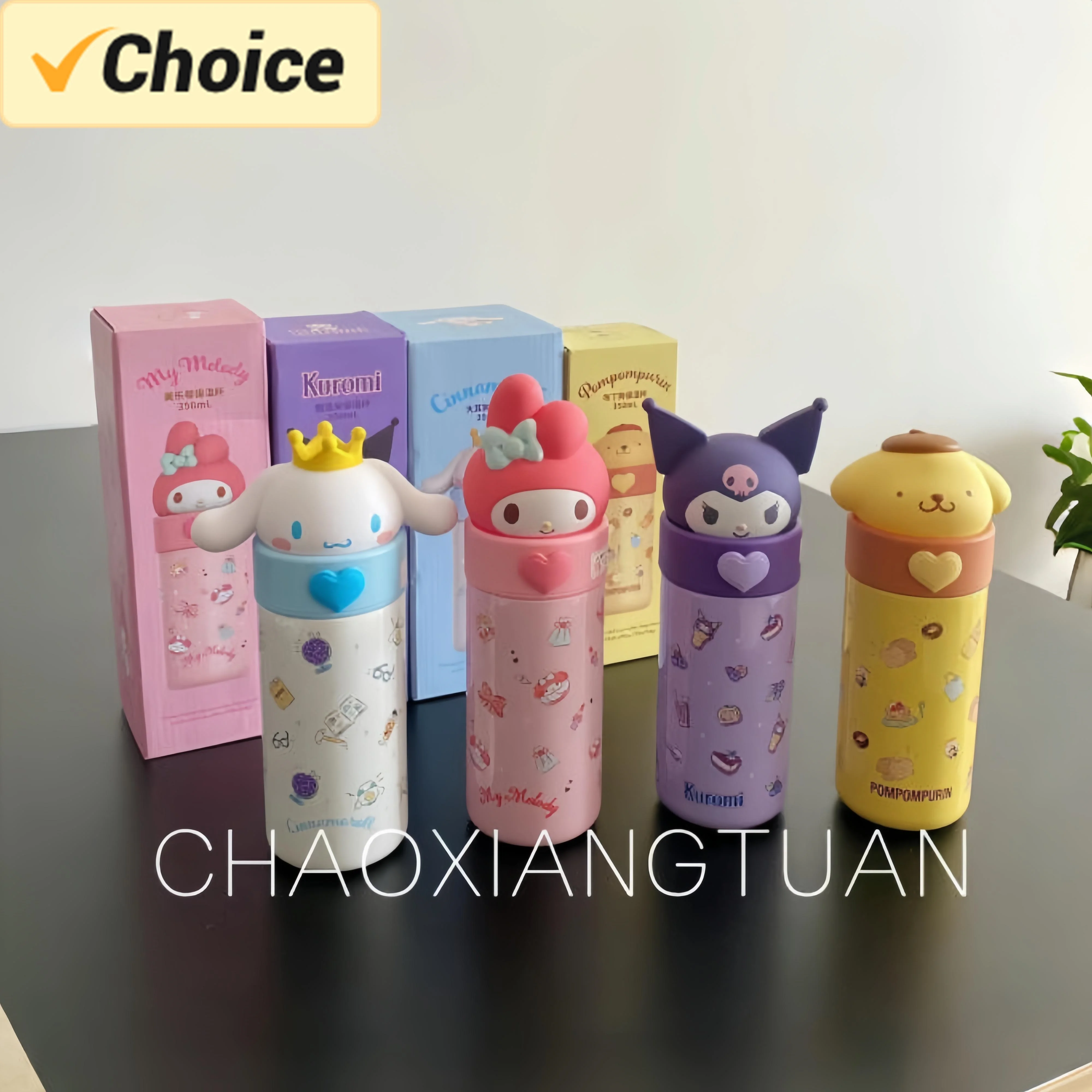 

Sanrio Hello Kitty Water Cup 350Ml Kawaii My Melody Thermos Cups Anime Cartoon Kuromi Juice Cup Insulated Water Bottle Kid Gifts