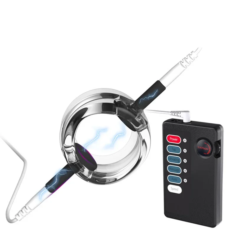 Silicone Penis Ring Belt Medical Themed Toys Electric Shock Pulse Sex Toys Adult Sex Tools Alternative Bondage Accessories