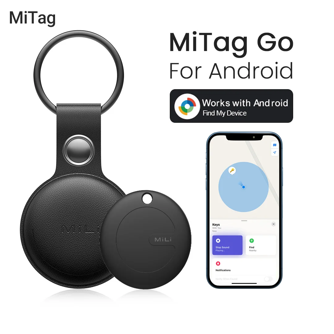 MiLi Smart Tracker System Find My App Portable Airtag Smart Bluetooth Locator Child Finder Bag Anti-Loss Tracker Android