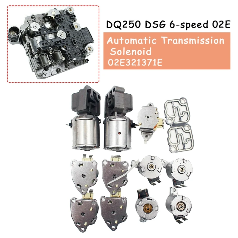 

Комплект соленоидов для клапана трансмиссии 02E DQ250 DSG 6 скоростей 02E325025AJ 02E321371E для A3 Q3 Seat Touran Golf Passat