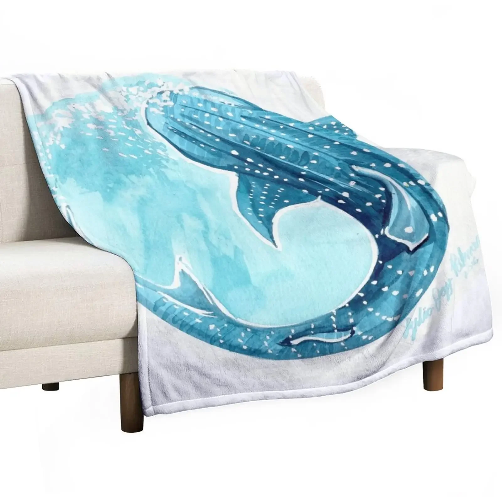 

Whale Shark Throw Blanket Cute Plaid Large Blankets