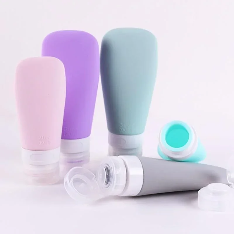 1PC Empty Silicone Travel Packing Bottle Cosmetic Bottling for Lotion Shampoo Bath Container refillable bottle refillable plastic bottles