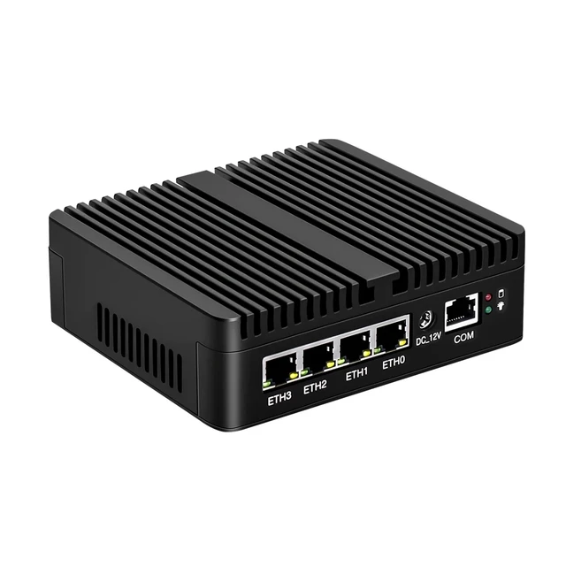 Topton Новый 4x2.5G i226 LAN Intel N150 N100 Брандмауэр Компьютер N5105 N5100 Мягкий маршрутизатор Промышленный безвентиляторный мини-ПК pfSense PVE ESXi 6