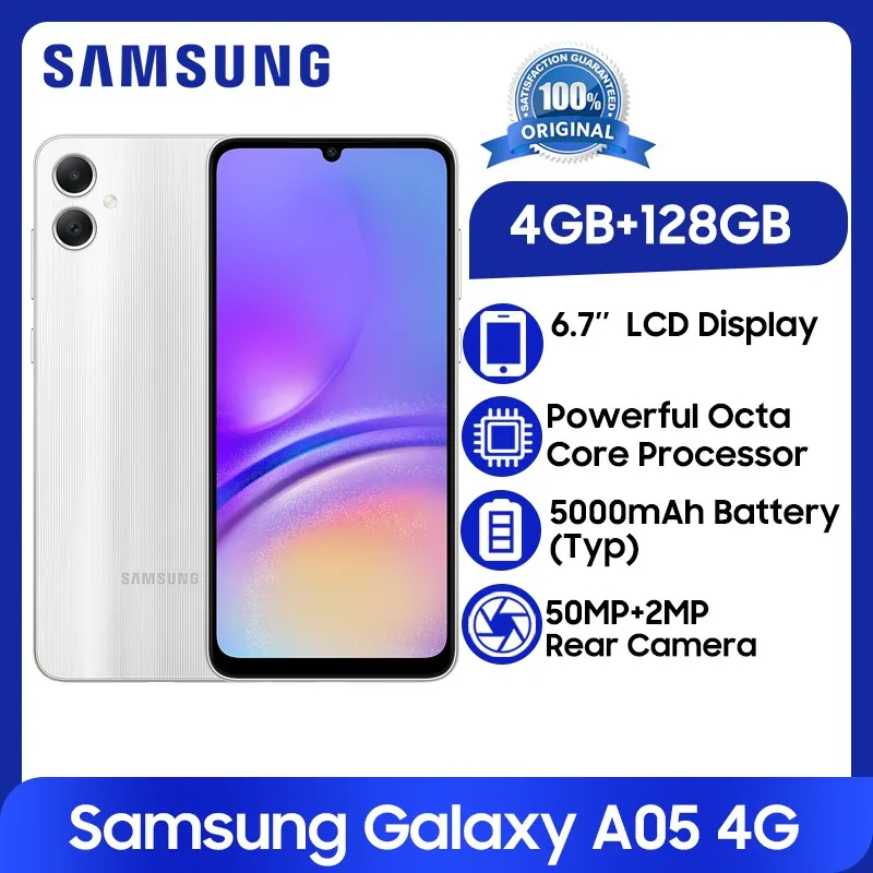 Samsung Galaxy A05 Smartphone Octa Core 6.7\'\' Display 50MP OIS Triple Camera 5000mAh Battery Mobile Phone