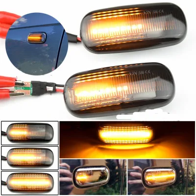 

Sequential Smoked/Clear LED Turn Signal Light For Audi A2 A3 8L A4 B5 A6 4B C5 A8 4D TT 8N