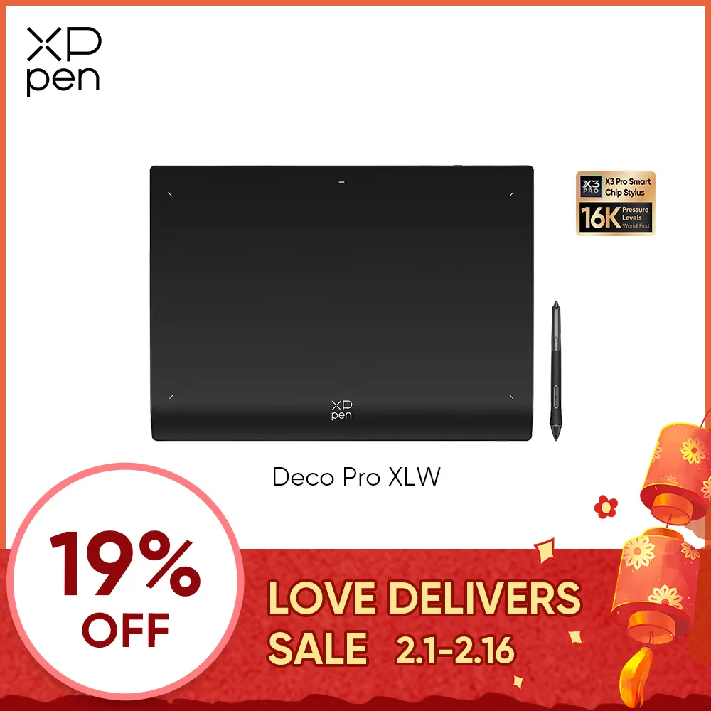 Xppen Deco Pro Xlw Tavoletta Grafica 16K Livelli Di Pressione X3 Pro Stylus 15X9 Pollici Tavoletta Da Disegno Digitale Per Android Mac Windows