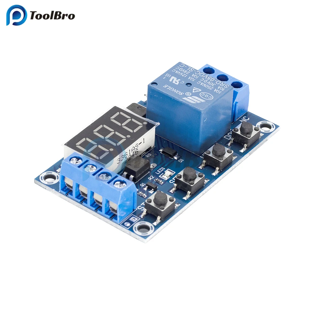 LED Digital Time Delay Relay DC 6 30V Adjustable Cycle Timer Control