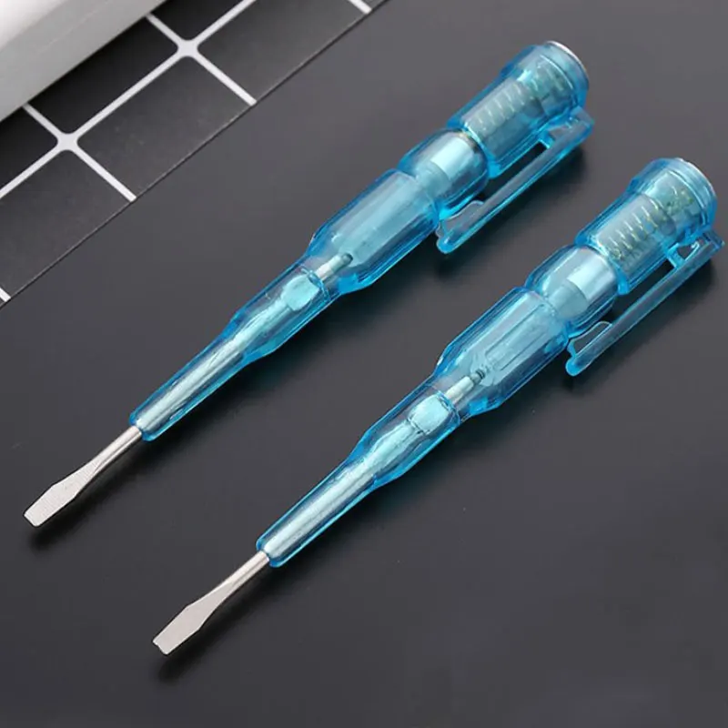 【AD】100-500V 전압 검출기 전기 탐침 전기 경고 테스터 전압 테스트 펜 플라스틱 손잡이 드라이버 가정용 전기 도구