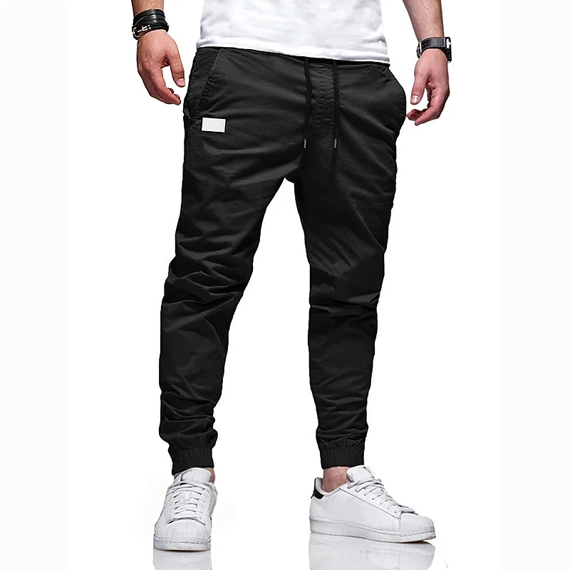 Casual Pants Sports Pants Casual Sports Pants Men's Fashion Hip Hop Four Seasons Pure Cotton Casual Sports Pants Street Straight Tube