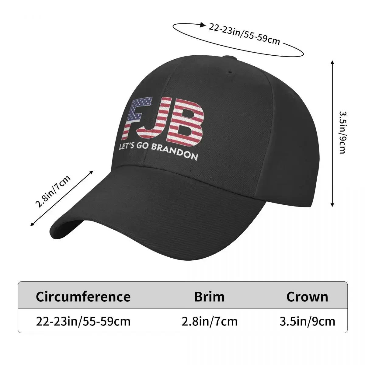 FJB Let's Go Brandon Baseball Cap Sun Cap derby hat Caps For Women Men's