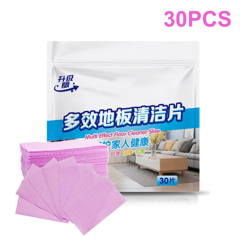 30/100PCS Dirt Toilet Cleaning Sheet Floor Cleaner Tablets Water-Soluble Sterili