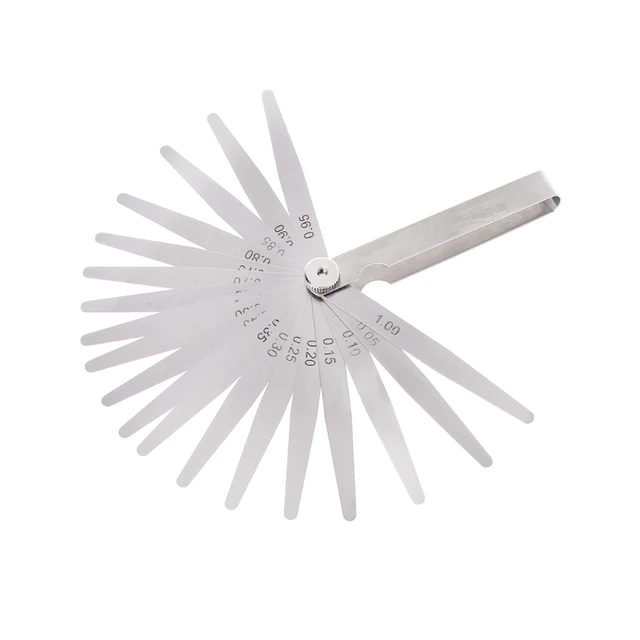 50cm 20 Blades Feeler Gauge Metric Gap Filler Thickness Gage Measurment  Tool 0.05 To 1mm Newest High Strength Metric Long Feeler - AliExpress