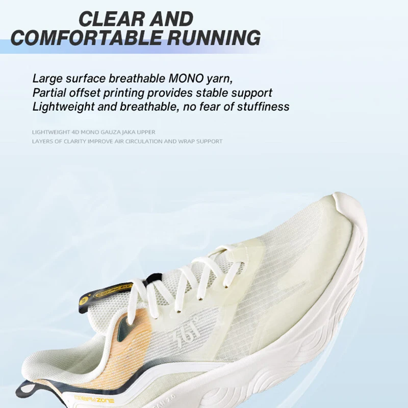 marshmallow  361 Degrees NEW Marshmallow Men's Running Sports Shoes Mesh