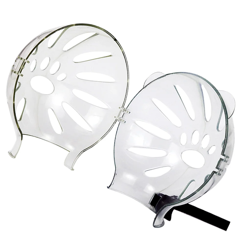Clear Double Sided Tape Cat Hood for Grooming Collar Bubble Cats after Surgery Transparent Bridegroom