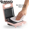 DMWD 110V/220V Breakfast Light Food Machine Electric Sandwich Maker Panini Toaster Non-stick Toast Grill Oven Waffle Machine 4