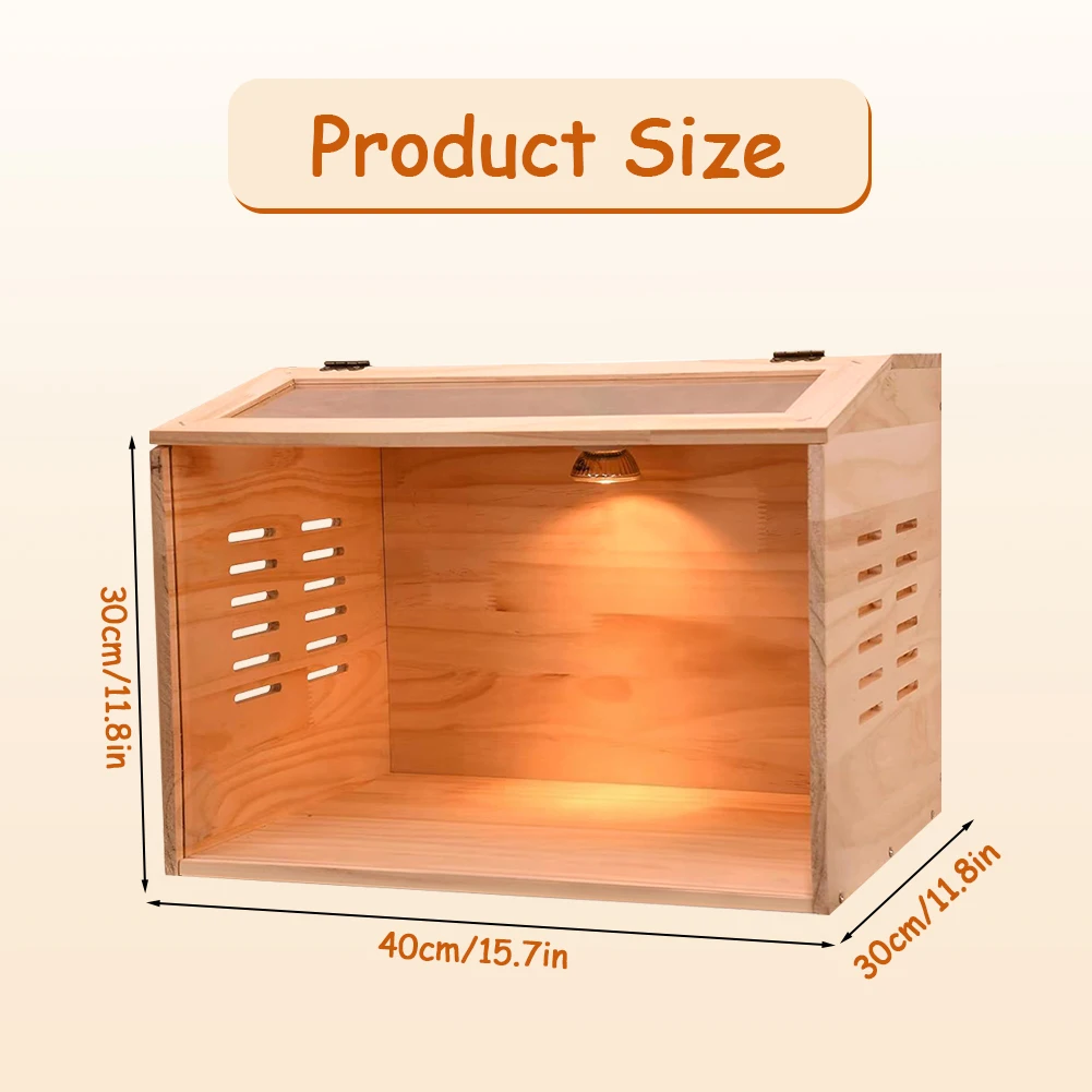 Brooder Box for Chicks Indoor with Lighting Kit Solid Wood Chicken Brooder Box for Chickens Ducks Quails Hamsters and Lizards
