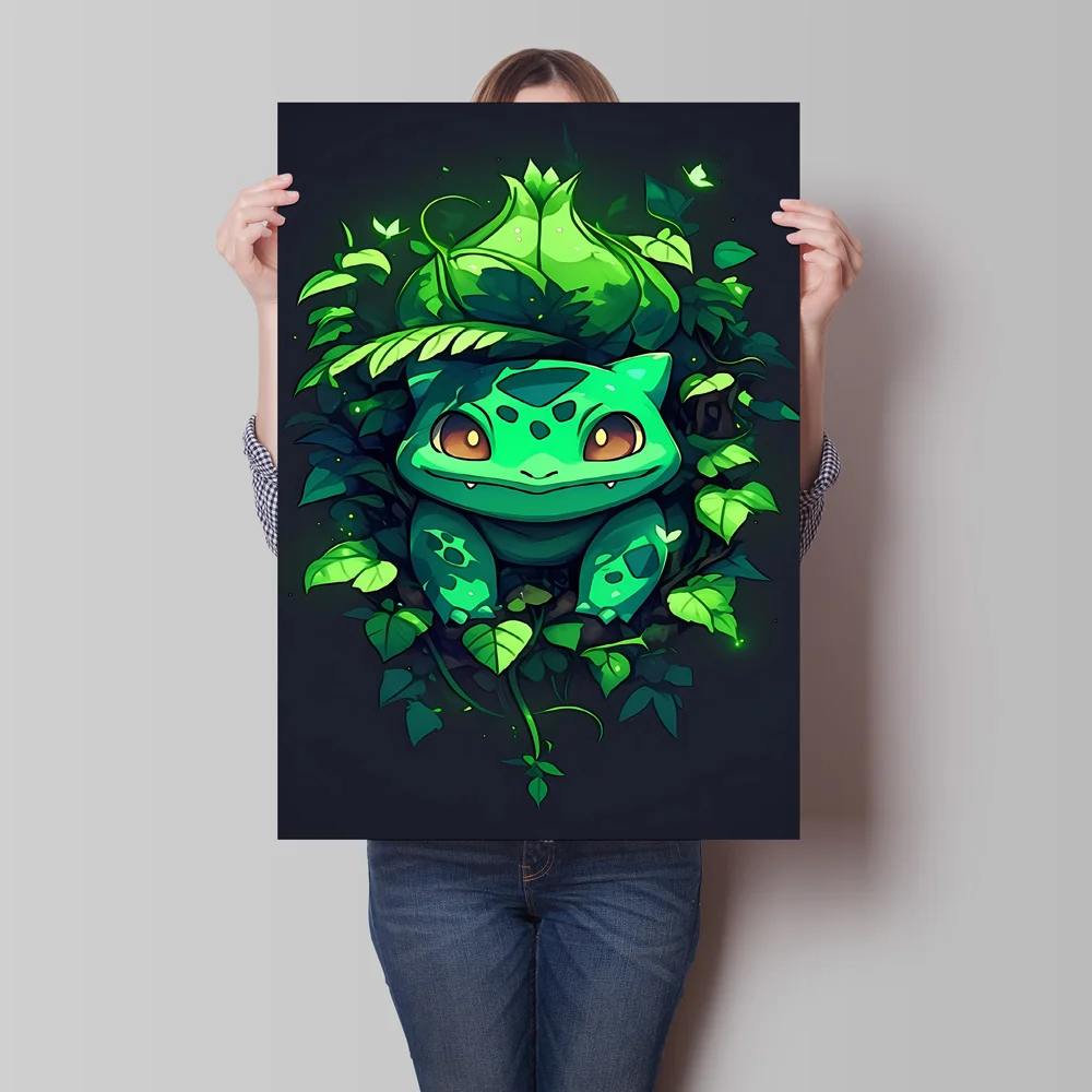 1pc frameless Canvas Paintings Classic Anime Character Pokemon Vaporeon Squirtle Poster Canvas Print Cartoon Picture Home Childr 6