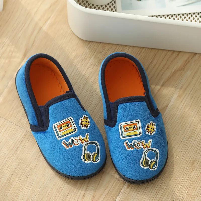 children's sandals Boys Child Home Slippers Autumn Cotton Soft Anti Skid Cloud Astronaut Pattern Outdoor Walking Shoes Kids Baby Indoor Slippers girls leather shoes Children's Shoes