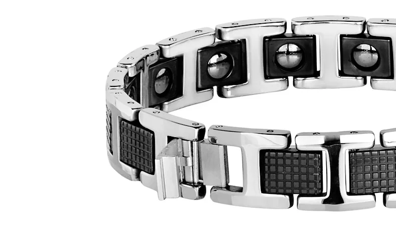 Tungsten Steel Energy Bracelet Germanium Anti-fatigue Titanium Steel Men's Anti-radiation Health Bracelet