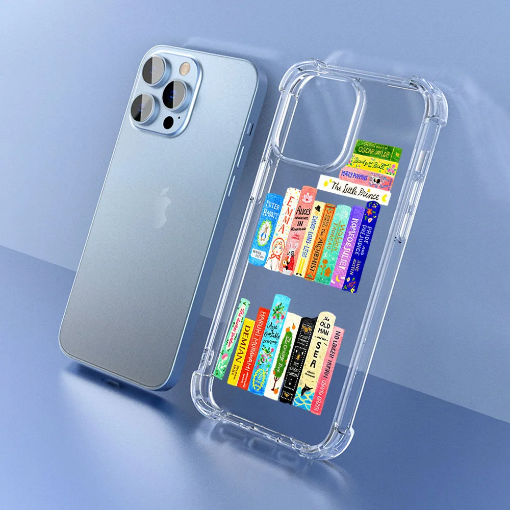 Creative Book Lover Phone Case For iPhone 14 13 12 11 Pro X XS XR Max 7 8 Plus SE 2020 2022 Mini Shockproof Soft Clear TPU Cover