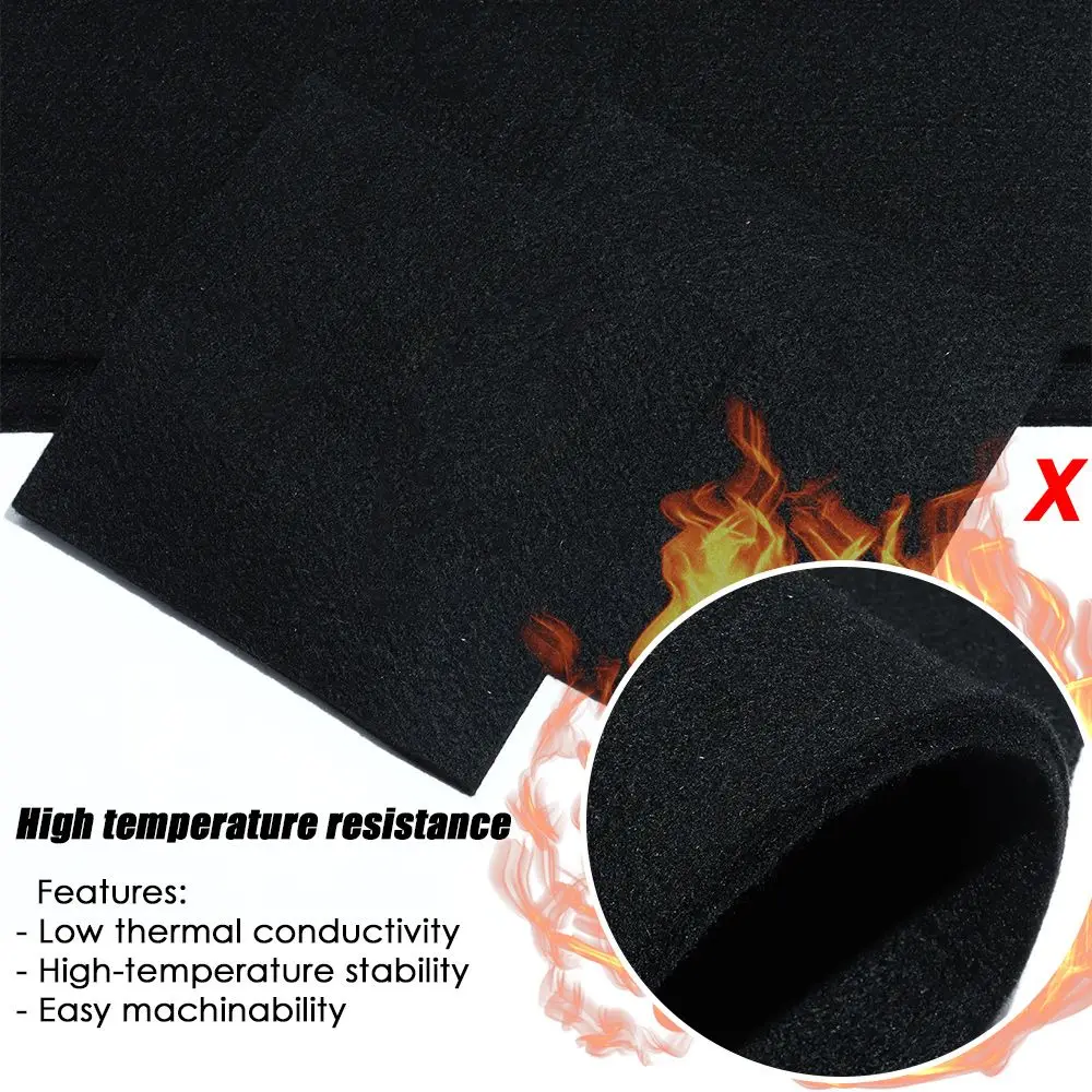 Welding Protective Blanket 300*200mm High Temp Sheet Torch Shield Pack Graphite Felt