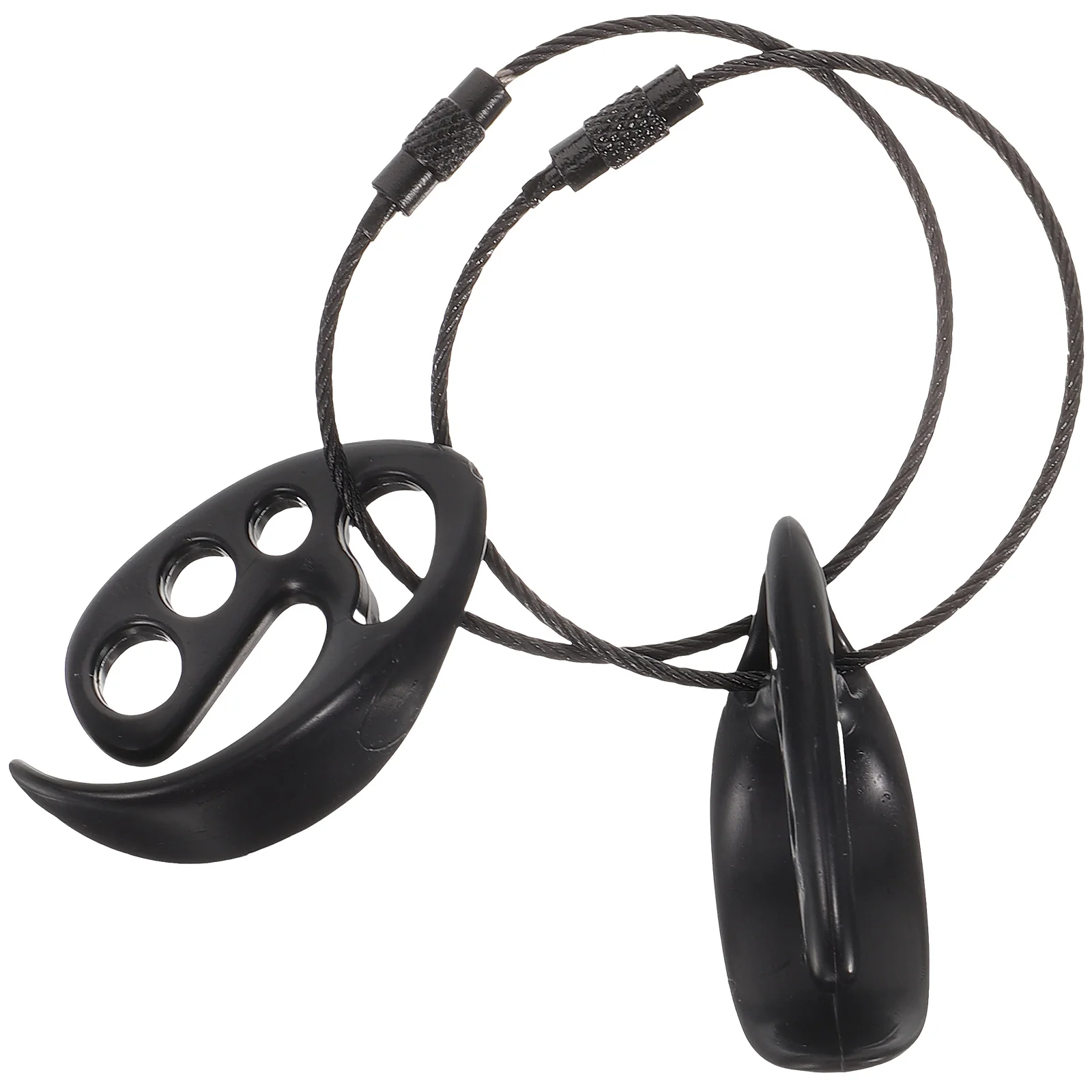 2 Pcs Clip Flying Disc Holder Small Clamp Outdoor Plastic Black Convenient Portable Child