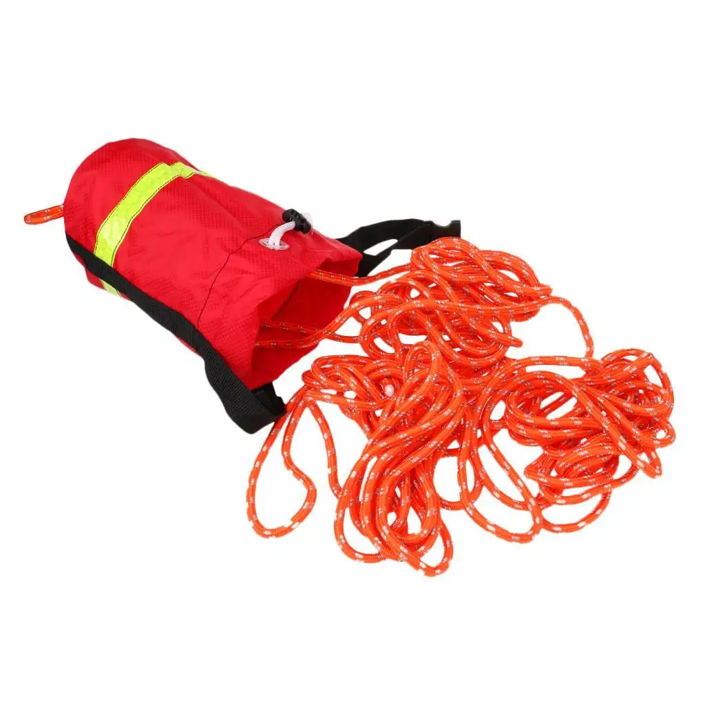 Rescue Throw Line Bag with Polypropylene Rope Reflective Safety for Boat Kayak Water Activities