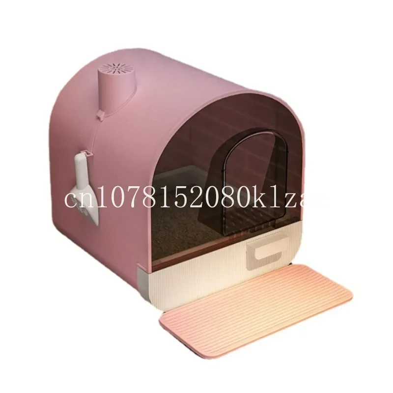 

No Smell Cute Tall Splash Guard Petkit Litter Box No Splash Design Arenero Pet Supplies Easy Clean Large Enclosed Cat Toilet