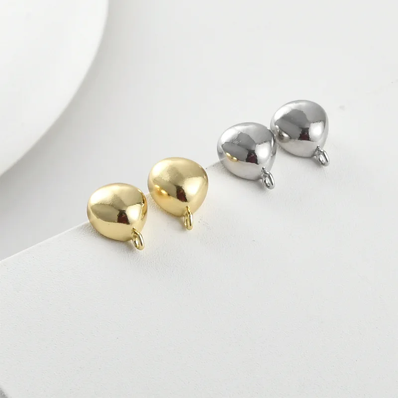 구리 도금 14k 골드 색상 유지 불규칙한 특수 모양의 스터드 귀걸이 DIY 수제 귀걸이 액세서리 재료