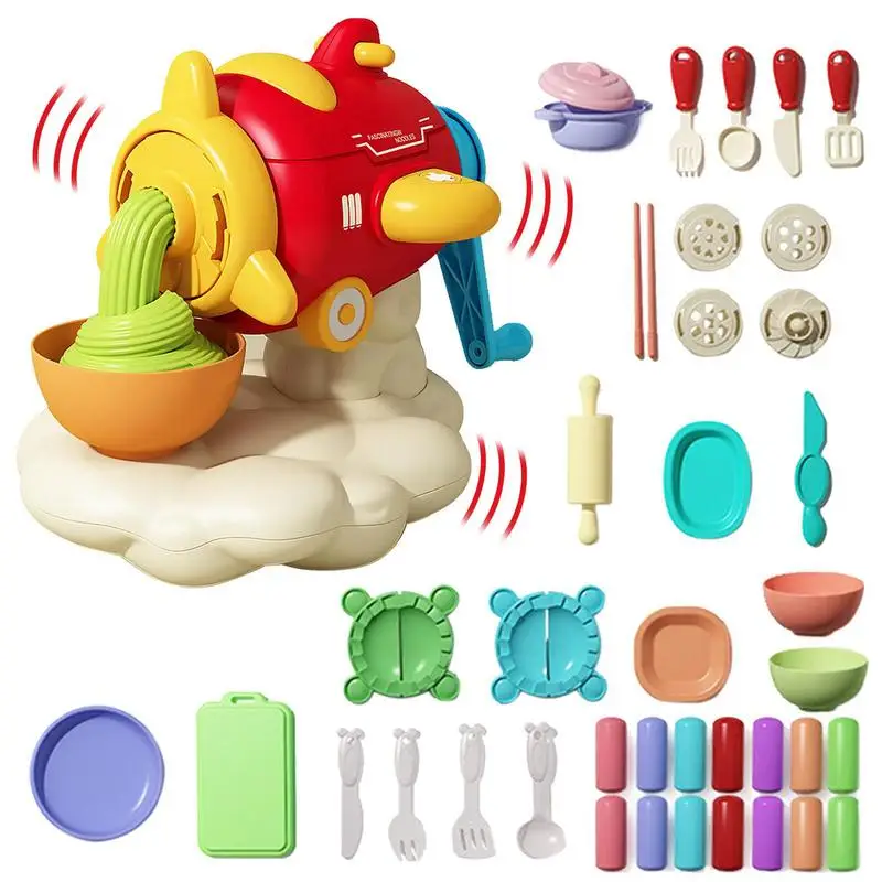 

Play Clay Set 27Pcs Fun Airplane Noodle Machine Kitchen Creations Dough Kitchen Creations Play Set For Girls Boys Birthday