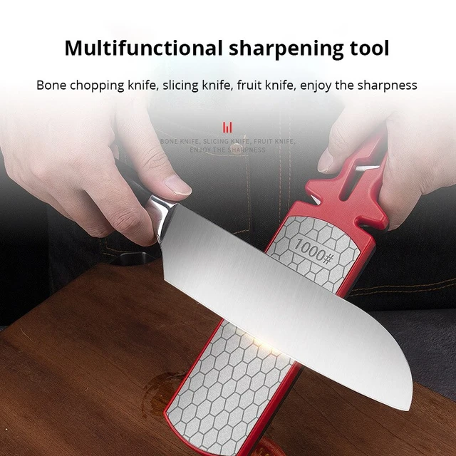 Double-Sided Diamond Knife Sharpeners Sharpening Stone W/ Stone Holder -  Home & Lifestyle > Kitchenware