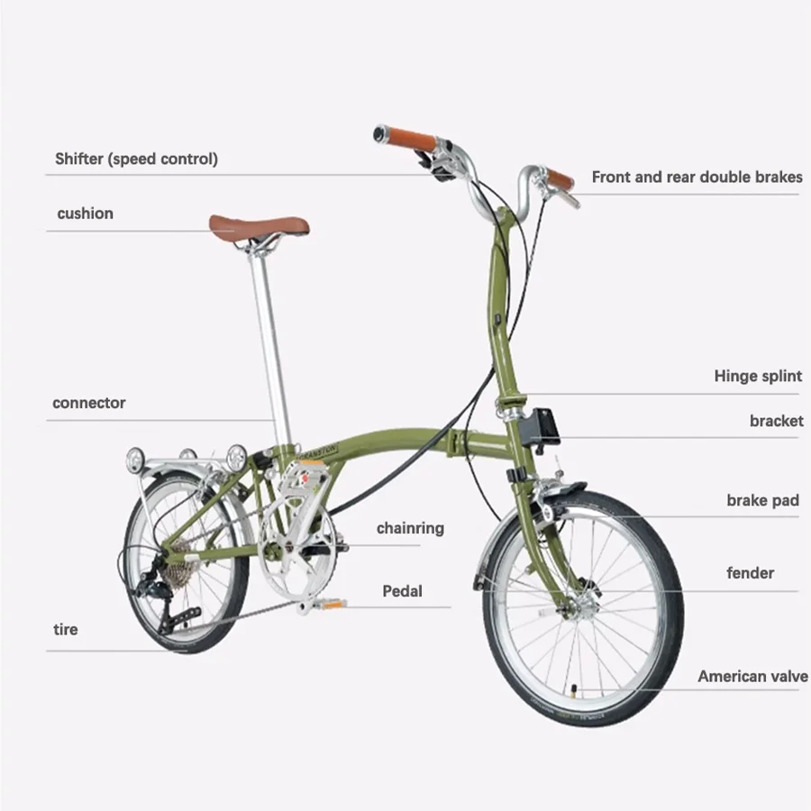 CRANSTON R9 Max Matcha Green Triple Fold 53T Crankset 16 Inch