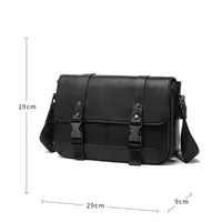 Nouveau sac à bandoulière pour hommes de mode sac de messager de grande capacité pour hommes sacs à bandoulière en cuir PU de luxe cartables de conception de marque masculine 3