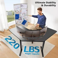 L-Shaped Corner Computer Desk Lifting Computer Desk Gaming Desk Writing Desk Black Lifting Table Suitable For Home Offices