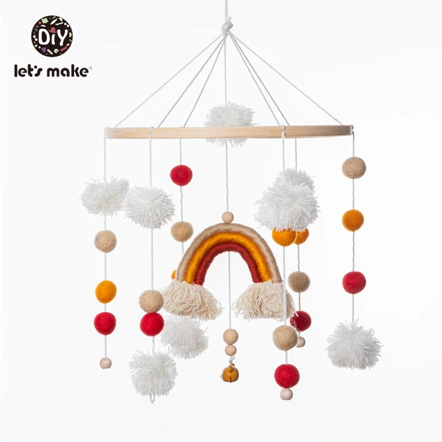 Let's Make Dropshipping Baby Mobile Cartoon Bed Bell 0-12 Months Baby Bed Accessories Handmade Toys Baby Room Decorations Gifts
