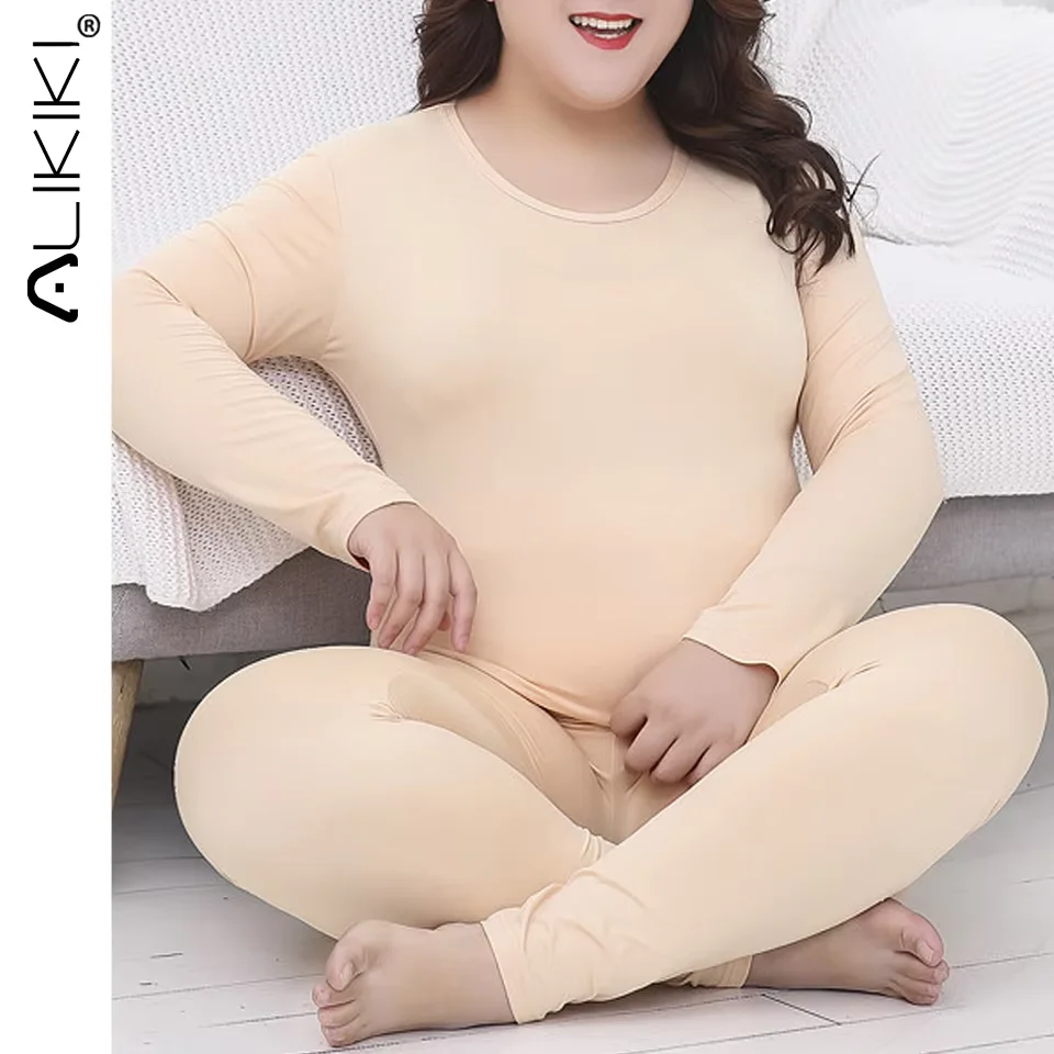 Plus Size Thermal Underwear Sets For Ladies Winter Warm Base Layers Undershirt Cold Weather