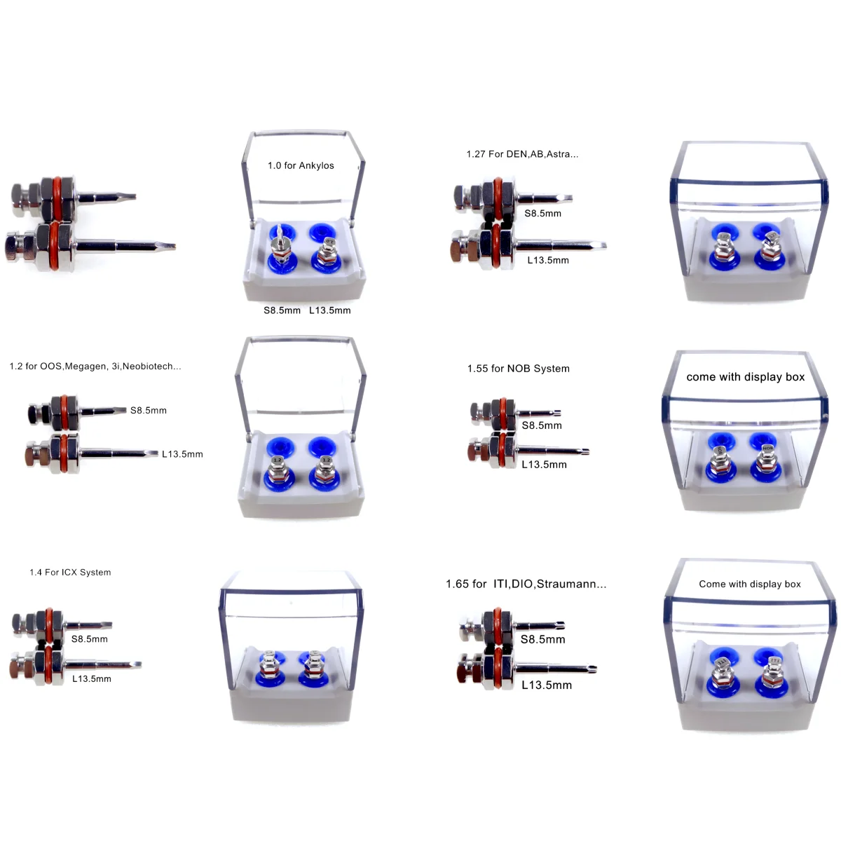 

1 Pair Dental SS Implant Hex Hand Driver Torque Wrench Ratchet Abutment Screw Drivers 1.0/1.2/1.27/1.4 Long & Short